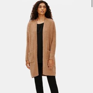 Organic Cotton Boucle Long Cardigan